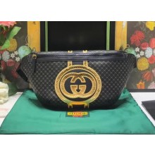 Gucci-Dapper Dan Belt Bag ‎536416 Black GG Leather 2018
