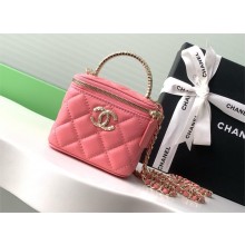 chanel PINK mini clutch with chain AP4205 2024