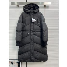hermes long puffer coat black 2023