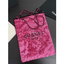CHANEL Sequins & Black Metal FUCHSIA & Black Shopping Bag AS4856 2024