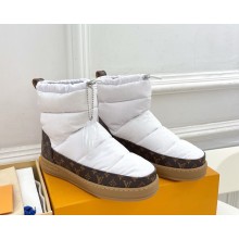 Louis Vuitton LV Cloud Ankle Boot Nylon and Monogram canvas 1ADD4O white 1116-2024