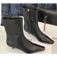 The row pointed ankle boots in calfskin black 2024