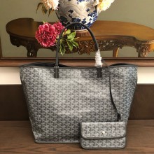 Goyard Anjou Reversible Tote PM/GM Bag gray