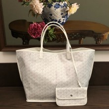 Goyard Anjou Reversible Tote PM/GM Bag white