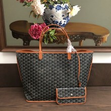 Goyard Anjou Reversible Tote PM/GM Bag Brown