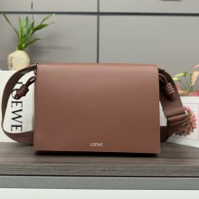 Loewe Flamenco satchel in shiny supple calfskin brown