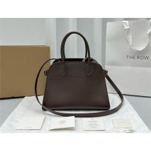 THE ROW MARGAUX 10 BAG IN BOX LEATHER Dark Chocolate 2024