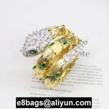 bvlgari snake bracelet with green diamonds