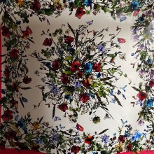 DIOR red Silk Twill D-Millefiori Square Scarf  2022
