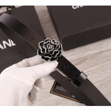 Chanel Flower Belt 2cm Black 2018