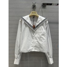 miu miu Sailor poplin shirt white 2023 