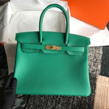 Hermes Birkin 30/35 Bag In Original togo Leather With Gold/Silver Hardware velvet green