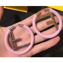 Fendi F Is Fendi Loop Earrings Pink