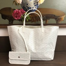 Goyard Saint Louis GM Tote Bag WHITE