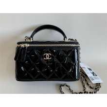 chanel clutch with chain in patent calfskin AP2199 BLACK 2024