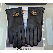 gucci black sheepskin gloves 2024