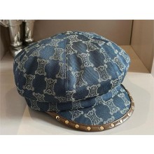 celine cotton baseball cap blue 2024