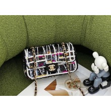 Chanel Classic Flap Bag in Embroidered Satin Sequins 2022