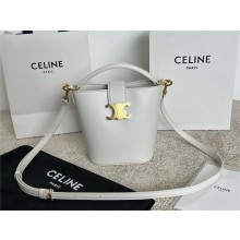 CELINE CREAMY MINI BUCKET LOUISE IN SMOOTH CALFSKIN 2025