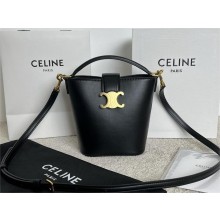 CELINE BLACK MINI BUCKET LOUISE IN SMOOTH CALFSKIN 2025