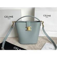 CELINE BLUE SMALL BUCKET LOUISE IN SMOOTH CALFSKIN 2025
