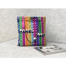 chanel Printed Fabric & Gold Metal Multicolour LARGE TOTE 2021