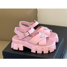 Prada Monolith rubber sandals pink 2024