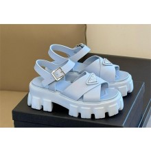 Prada Monolith rubber sandals Blue 2024