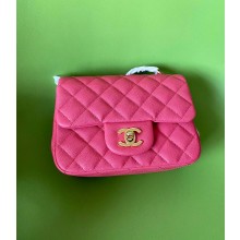 Chanel Original Quality Medium Classic Flap Bag 1115 in Caviar Leather ROUGE with Gold Hardware