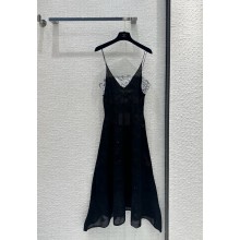 chanel Mixed Fibers, Lace & Strass Black & White DRESS P76998 2024