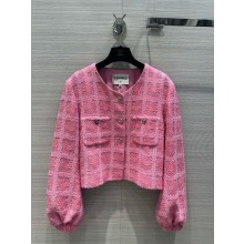 chanel Cotton Tweed Pink & Dark Pink JACKET P76714 2024