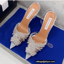 Aquazzura Heel 10cm PVC Gatsby Sling Slingback Pumps Silver 2022