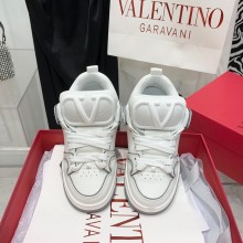 Valentino OPEN SKATE CALFSKIN AND FABRIC SNEAKER white 2022