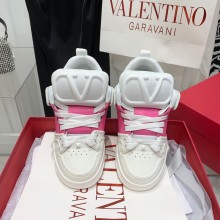 Valentino OPEN SKATE CALFSKIN AND FABRIC SNEAKER pink 2022