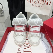 Valentino OPEN SKATE CALFSKIN AND FABRIC SNEAKER rosy 2022