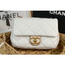 Chanel Mini Flap Bag in Lambskin AS3473 White 2022