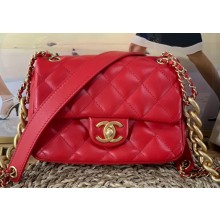 Chanel Lambskin Mini Flap Bag AS3109 Red 2022