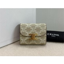celine Small Wallet TRIOMPHE in TRIOMPHE CANVAS Grege 2024