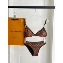 LV x TM Cherry Bikini Top and bottom brown 2025