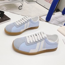  LANVIN Suede stitching cowhide and nylon fabric casual shoes LAs002