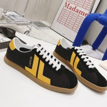  LANVIN Suede stitching cowhide and nylon fabric casual shoes LAs005