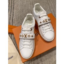 Louis Vuitton Cowhide Metal buckle shoes in White Ls022