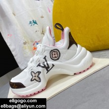 Louis Vuitton Leather material Clunky Sneaker in white  Ls057
