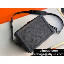  Louis Vuitton Monogram embossed Taurillon Monogram SOFT TRUNK Chain Bag in Black M55700