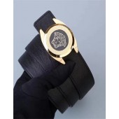 Versace Calfskin Leather Watch Style Round Buckle Belt(99-722109)