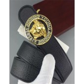 Versace Calfskin Leather Medusa Round Buckle Belt(99-722106)