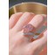 Cubic Zirconia Padparadscha Pink Sapphire Ring 02