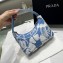 Prada Re-Edition 2000 Embroidered Drill mini bag 1NE515 Sky Blue 2023