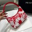 Prada Re-Edition 2000 Embroidered Drill mini bag 1NE515 Red 2023