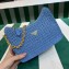Prada Re-Edition 2005 crochet shoulder bag 1BH204 Blue 2023